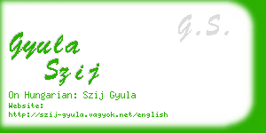 gyula szij business card